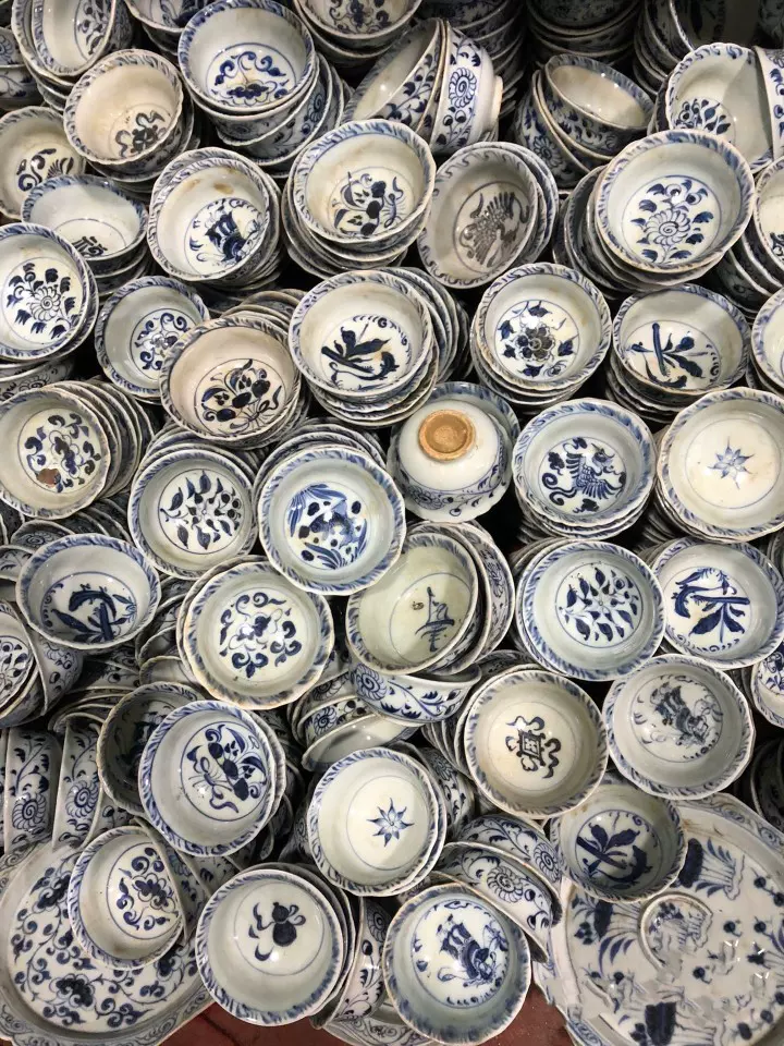 中国古美術 古玩 唐物旧蔵 大清乾隆 黄釉青花龍紋