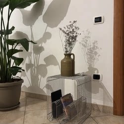 Metal Storage Rack, Small Side Table, Newspaper and Tea Table, Storage Rack, Side Table, Floor-Standing Bookshelf, Book and Newspaper Display, Magazine Rack