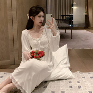 Eurora pajama women [runaway princess] sexy pure desire palace wind belt chest cushion nightgown sweet home clothes