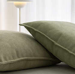 Removable and Washable Pillowcase, Grass Green Living Room Sofa Pillow, Morandi Color Series Large Pillow, Simple Bedside Backrest Cushion