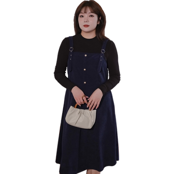 Lanruoshui corduroy suspender skirt versatile dress