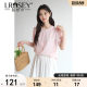 Lan Ruoshui large-size women's sweet temperament lace round neck shirt 2025 summer new French short-sleeved top