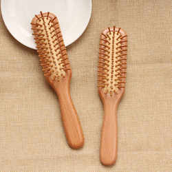 Air Cushion Comb for Scalp Massage, Wooden Curling Brush, Anti-Static, Women's Special, Long Hair, Home Use, Large Size