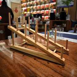 Large Jelly Display Stand Wooden Bowl Rack Dish Rack Cup Holder Notebook Holder Wallet Holder Tea Cake Cup Bookend Desktop Keyboard