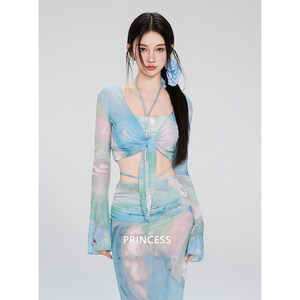 Escape Princess 2025 new hot girl style four-piece set bikini pure hot spring vacation sexy beach swimsuit women