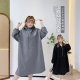 300Jin [Jin equals 0.5 kg] Add fleece to keep warm Fat Yingying Large Size Women's Fat mm Design Sense Plus Fat Hooded Stand Collar Sweatshirt Dress