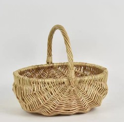 Woven Picnic Basket ins Wicker Picnic Supplies Wicker Basket Outdoor Handmade Wicker Fruit Portable Picnic Basket