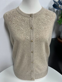 100 pure wool autumn and winter mother pretend to be noble cardigan
