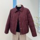 New Chinese style Chinese style winter mother's wear down jacket solid color short embroidered lapel warm jacket top for middle-aged and elderly people