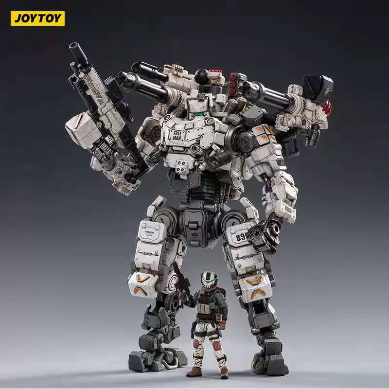 暗源機甲JOYTOY鋼骨強擊機甲白色海外版變形玩具關節可動兵人模玩-Taobao