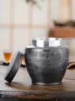 Banxilong retro tin có thể Qiushi trà kho lớn cổ tin tinh khiết trà có thể kín có thể handmade cũ tinware hũ sứ đựng trà 