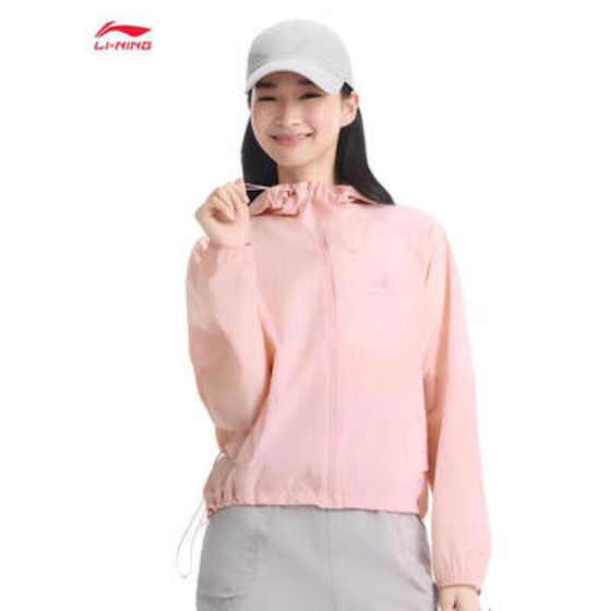 
Li Ning sun protection and water repellent loose sports windbreaker for women 2026 summer new versatile casual jacket AFDW216