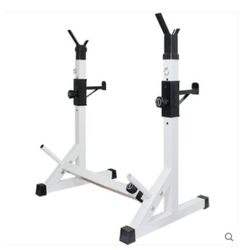 Adjustable Barbell Rack Household Simple Bracket Squat Rack Bench Press Rack One-Piece Rack Weightlifting Rack Men's and Women's Squat Rack