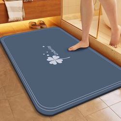 Thickened Soft Silicone Mud Absorbent Bathroom Floor Mat, Non-Slip Quick-Drying Foot Mat, Entrance Mat, Toilet Household Carpet