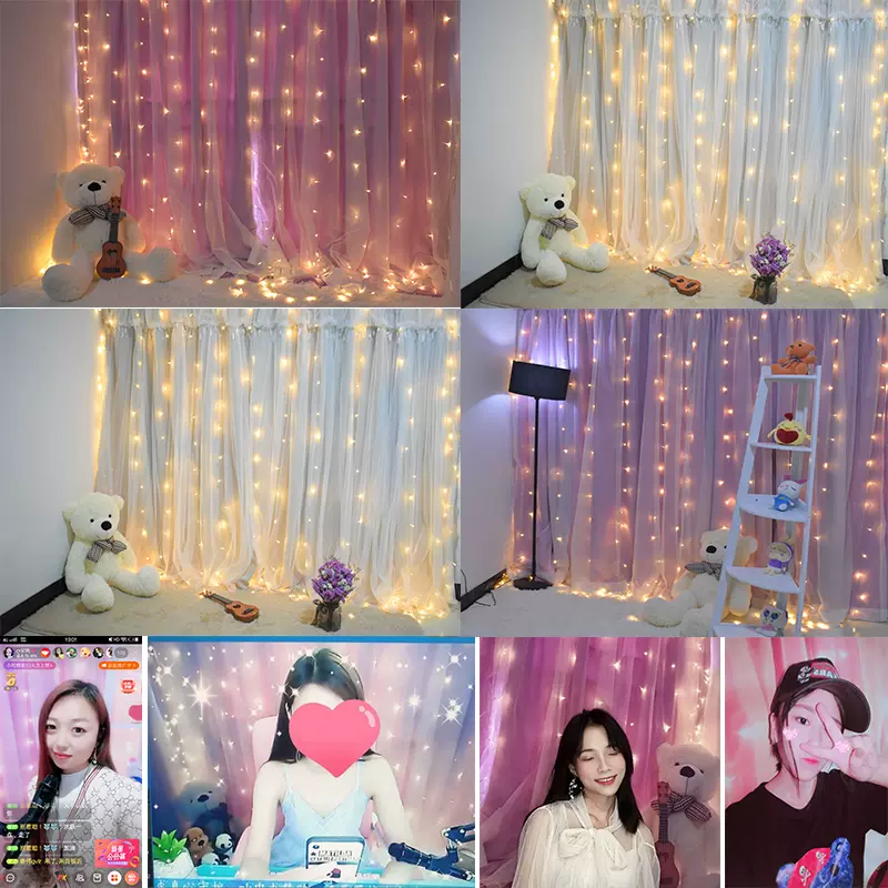 網紅背景布直播間3d抖音yy快手主播背景布攝影拍照