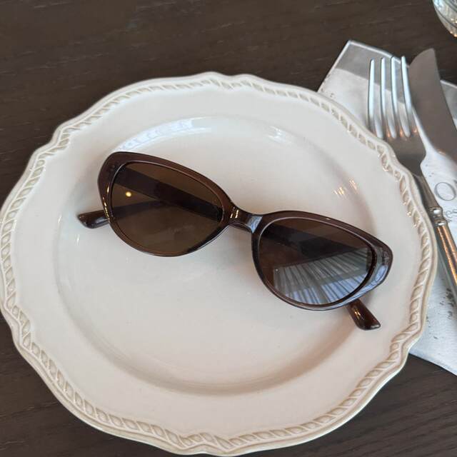 hucares Chacha kitten homemade uv400 anti-blue light sunglasses flat glasses myopia without makeup showing small face