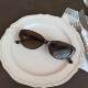hucares Chacha kitten homemade uv400 anti-blue light sunglasses flat glasses myopia without makeup showing small face