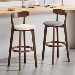 Bar Stools, Solid Wood High Stools, Simple Home-Use High Chairs, Commercial Dining Chairs, Cashier Dining Chairs