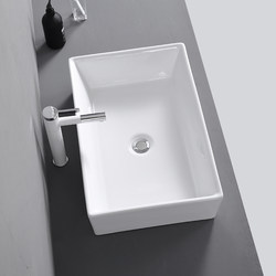 Large Size Countertop Basin, Balcony Washbasin, Ceramic Washbasin, Bathroom Single Basin, Square and Round Artistic Basin