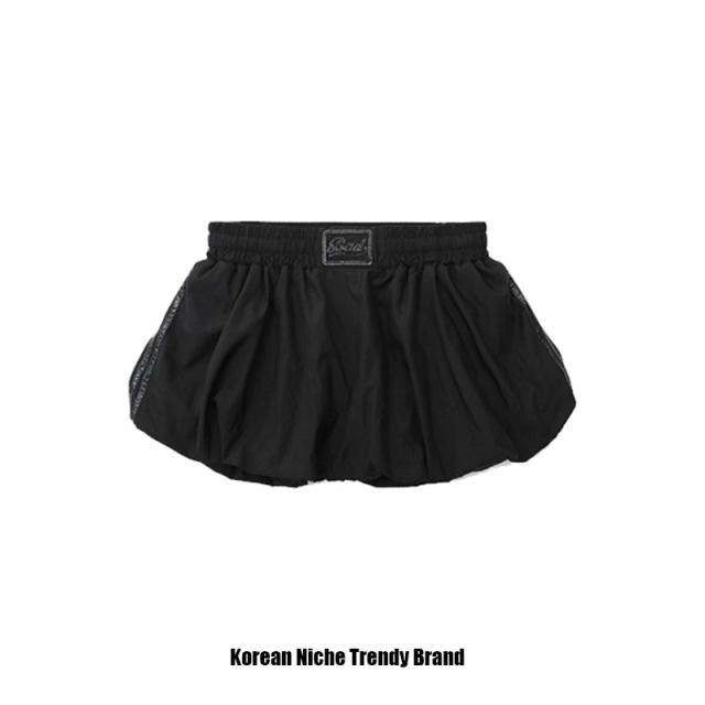 badblood summer American retro old black skirt versatile high waist slim sexy hot girl flower bud skirt