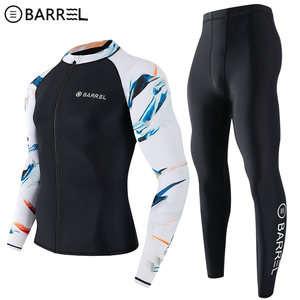 
Korean diving suits for men quick-drying sun protection jellyfish surfing and slimming hot spring split long sleeve trousers swimsuit