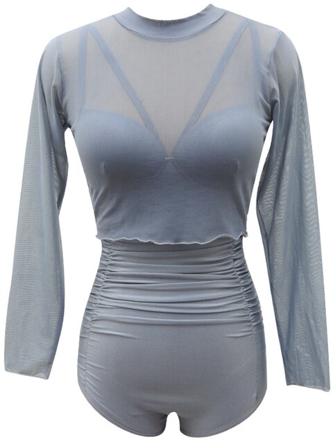 Korean INS Style One-Piece Swimsuit – Modest Slimming with Butterfly Tie Detail