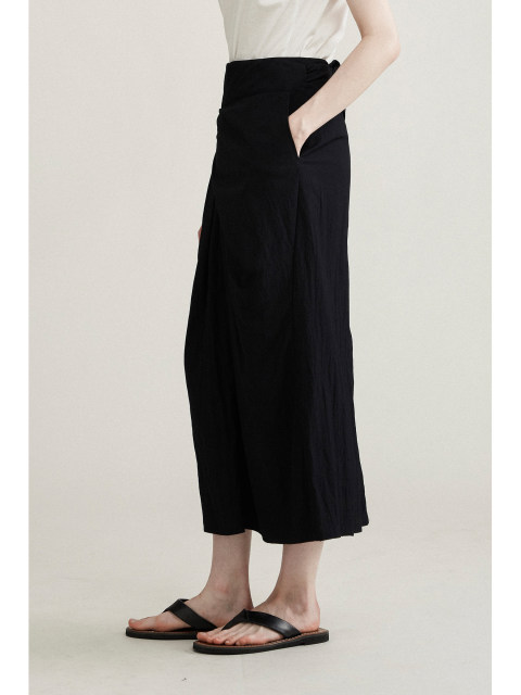 SONDERS design model two colors irregular deconstruction cross-layer cloth slit commuting mid-length skirt
