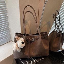 Retro Suede Tote Bag for Women 2025 New Fashion Niche Commuter Armpit Bag Versatile Large Capacity Shoulder Bag