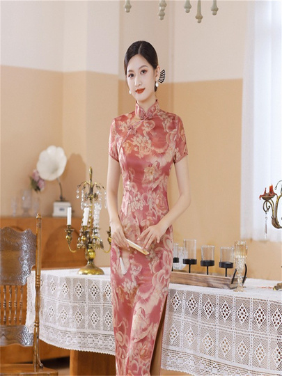 Cheongsam Dress - Old Shanghai Style Short Sleeve - Spring 2024 Cheongsam Dress - Old Shanghai Style Short Sleeve - Spring 2024
