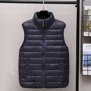 Standing Light Light Plel Cotton Vests Men's Winter New Vests Casual Pure Color Clothing Make warmth shoulder couple jacket