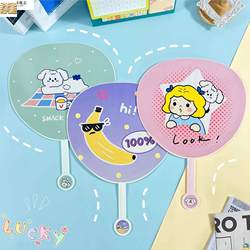 Summer Fan Household Children's Plastic Fan Cute Cartoon Baby Large Fan Summer Cattail Fan Portable Hand Fan