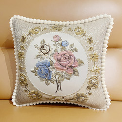 Pillow Sofa Living Room Light Luxury High-End Gray Decorative Back Cushion Cover 2024 New Model Without Insert Square Shape