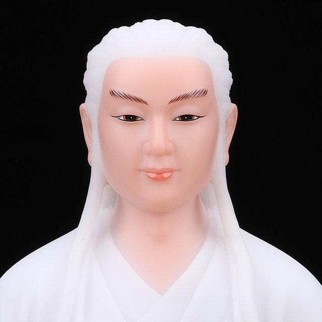 White marble Donghua Emperor statue, Dongwanggong Zifu Shaoyang Emperor ...