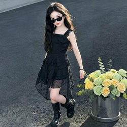 Girls' Summer Dress 2026 New Style Children's High-End Dress for Rich Girls, Big Girl's Suspender Princess Dress