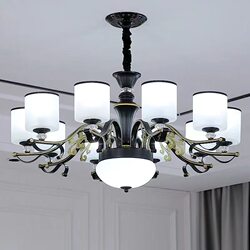 New Style Living Room Chandelier, Dining Room, Bedroom, Simple Modern Light Luxury Nordic Iron Art, Elegant American Style Home Lighting Package