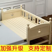 Gỗ rừng gỗ nguyên khối trẻ em mở rộng giường ghép giường cũi em bé bên giường mở rộng bé trai và bé gái giường đơn