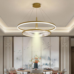 New Chinese-Style Restaurant Chandelier, Circular, Light Luxury, with Spotlights, Dedicated for Dining Rooms, Large Living Rooms, and Restaurant Booths