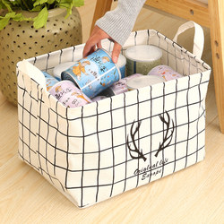 Scandinavian Cotton and Linen Storage Basket Desktop Sundries Bathroom Cosmetics Storage Basket Toy Snack Storage Basket Home Fabric