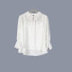 Lap series genuine beautiful beaded lace doll collar 7-quarter sleeve chiffon shirt two-piece set spring and summer 20015326
