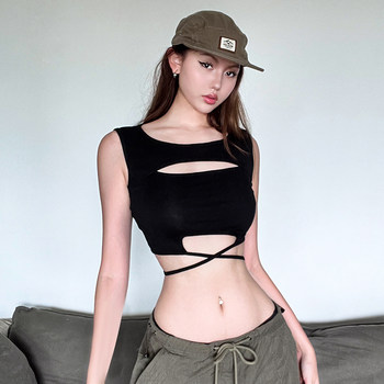 
Functional cool girl hollow strap vest
