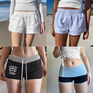 
H home European and American women's clothing American retro shorts collection #Seaside beach pants Casual fitness yoga hot pants