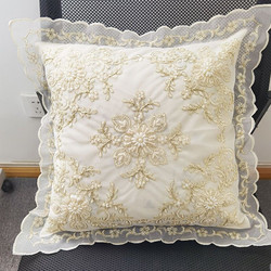 Summer European-Style Light Luxury Pillowcase Cushion Fabric Korean-Style Living Room Sofa Headboard Pillow Cushion Car Lumbar Support Cushion
