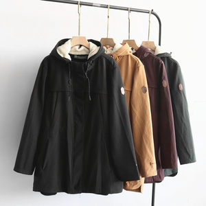 
Autumn foreign trade new women's clothing simple fashion loose outdoor sports and leisure mid-length soft shell jacket