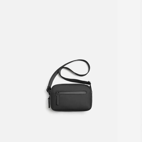
2026 New Men's Bag Black Rubber Mini Shoulder Bag Casual and Versatile Men's Small Square Bag Crossbody Bag