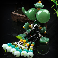 High-End Perfume Car Hanging Ornament, Peace-Bringing Pixiu Car Decoration, Car Gourd Pendant, Rearview Mirror Hanging Decoration, Creative Gift