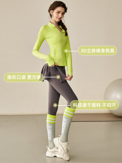 Traje de Running para Mujer Yuebu Ropa Deportiva de Manga Larga