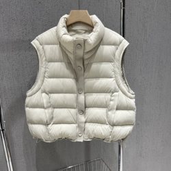 Down Vest for Women, Autumn and Winter Outerwear, 2025 New Style, Unique and Beautiful White Duck down Vest Jacket