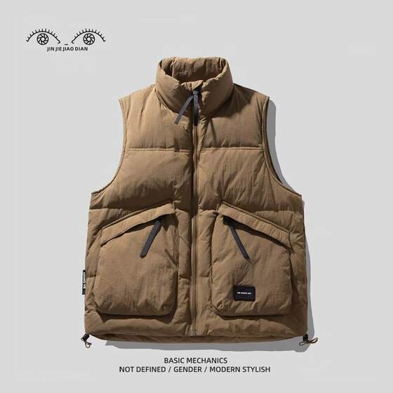 
Working vest vest for men wear outside in winter thickened warm waterproof casual loose versatile design retro trend