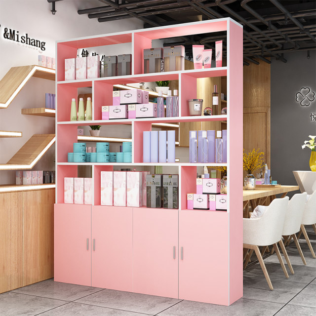 Shop partition shelf product display cabinet beauty salon display table ...