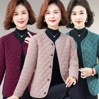 Middle -aged and elderly women's clothing spring and autumn coat mothers wear autumn and winter light and thin cotton jackets with small cotton jackets, virtue, skin -friendly
